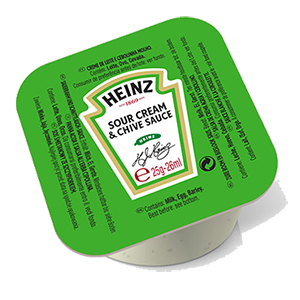 Jasa Internacional. Heinz. Tarrina Monodosis Crema Agria y Cebollino