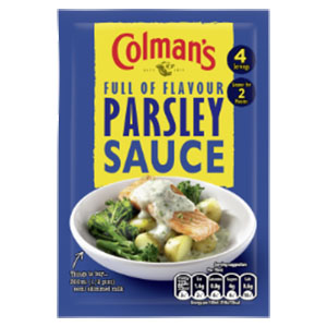 Jasa Internacional. Colman’s. Parsley sauce